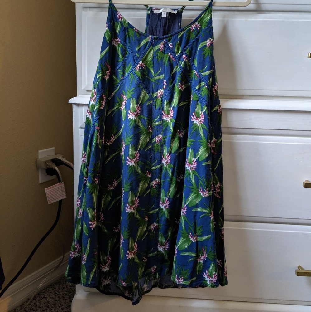 Summer Palm Flower Dress